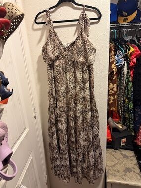 Express brown Maxi Dress in Animal Print